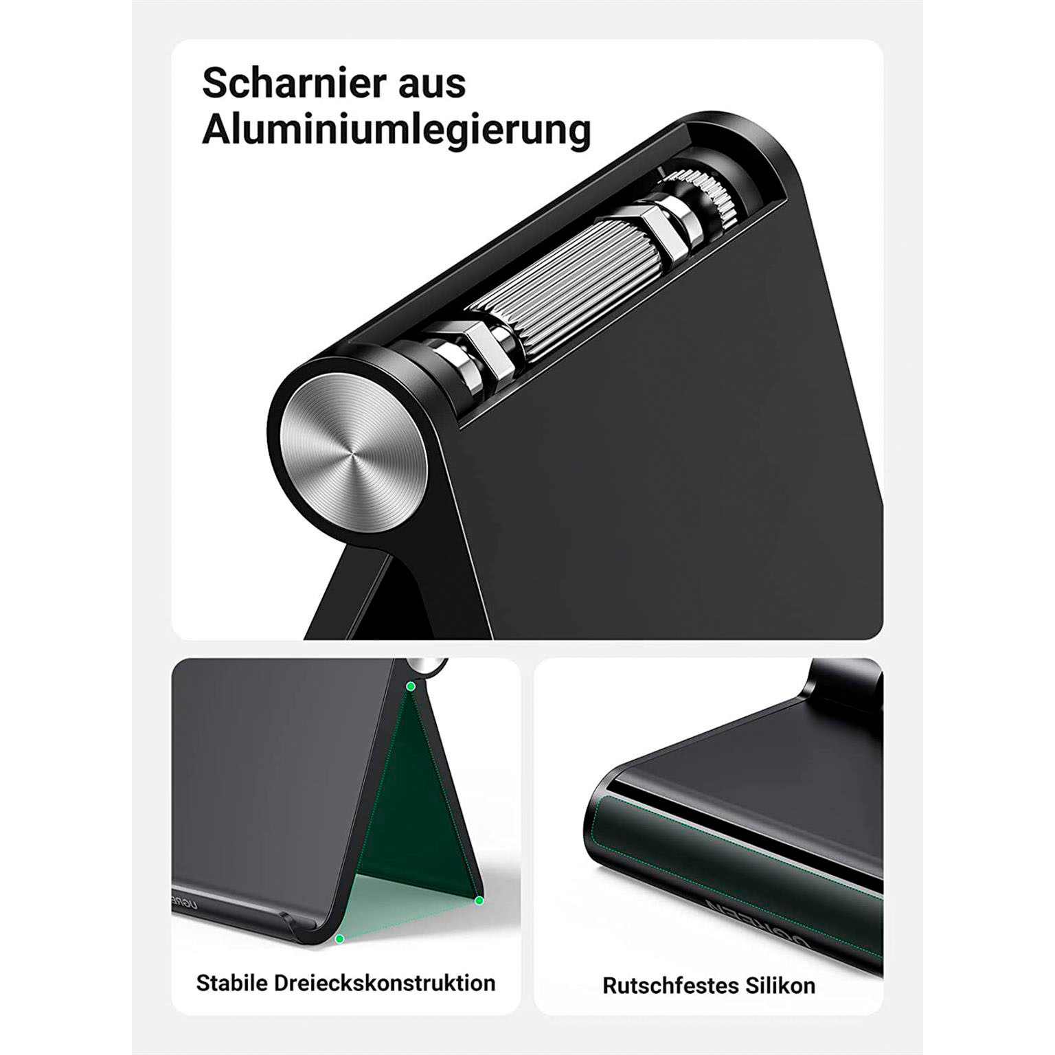 Ugreen Faltbarer Telefonhalter – Tisch-Handyhalter, Tischhalter für Smartphones und Tablets – Weiteres Produktbild 3