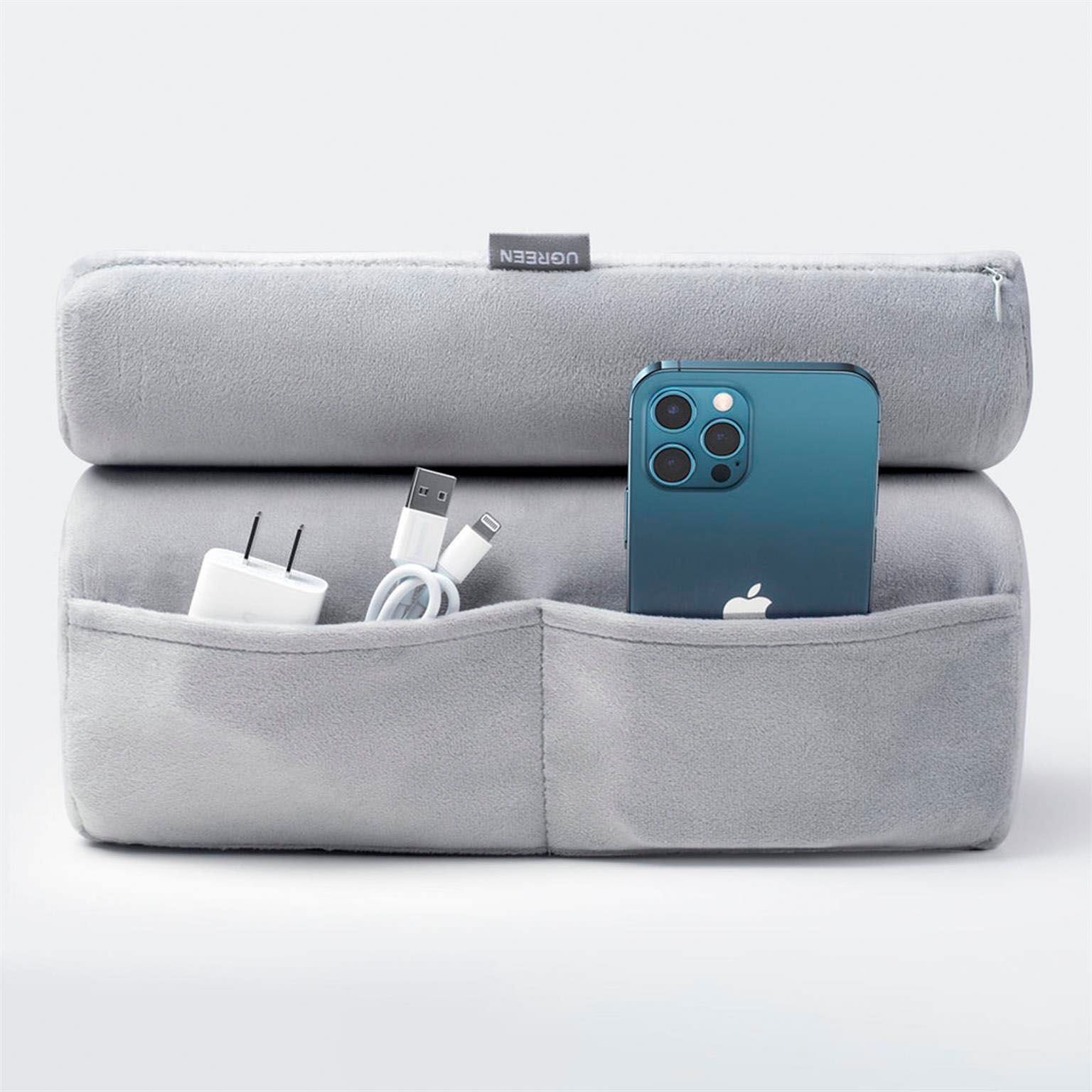 Ugreen Kissen-Tabletständer Velours – Faltbarer Kissenständer für Smartphones und Tablets, Telefonständer Kissen – Weiteres Produktbild 3 Ugreen Kissen-Tabletständer Velours – Faltbarer Kissenständer für Smartphones und Tablets, Telefonständer Kissen – Weiteres Produktbild 3