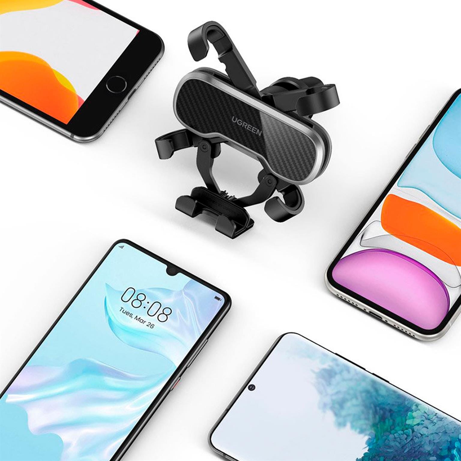 Ugreen Gravity Auto-Telefonhalter – Smartphone Halterung für Auto Lüftungsgitter, stabil und sicher, dreieckiges Design – Weiteres Produktbild 5 Ugreen Gravity Auto-Telefonhalter – Smartphone Halterung für Auto Lüftungsgitter, stabil und sicher, dreieckiges Design – Weiteres Produktbild 5