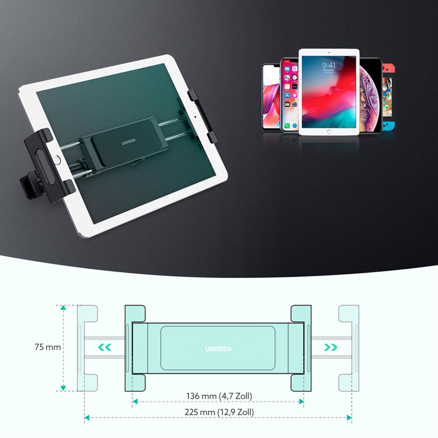 Ugreen Kfz Smartphone/Tablethalterung – Kfz-Halterung für Tablets, Autohalterung an Kopfstütze für Kinder – Weiteres Produktbild 5 Ugreen Kfz Smartphone/Tablethalterung – Kfz-Halterung für Tablets, Autohalterung an Kopfstütze für Kinder – Weiteres Produktbild 5