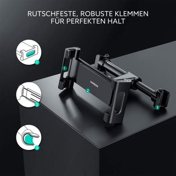 Ugreen Kfz Smartphone/Tablethalterung – Kfz-Halterung für Tablets, Autohalterung an Kopfstütze für Kinder – Weiteres Produktbild 6 Ugreen Kfz Smartphone/Tablethalterung – Kfz-Halterung für Tablets, Autohalterung an Kopfstütze für Kinder – Weiteres Produktbild 6