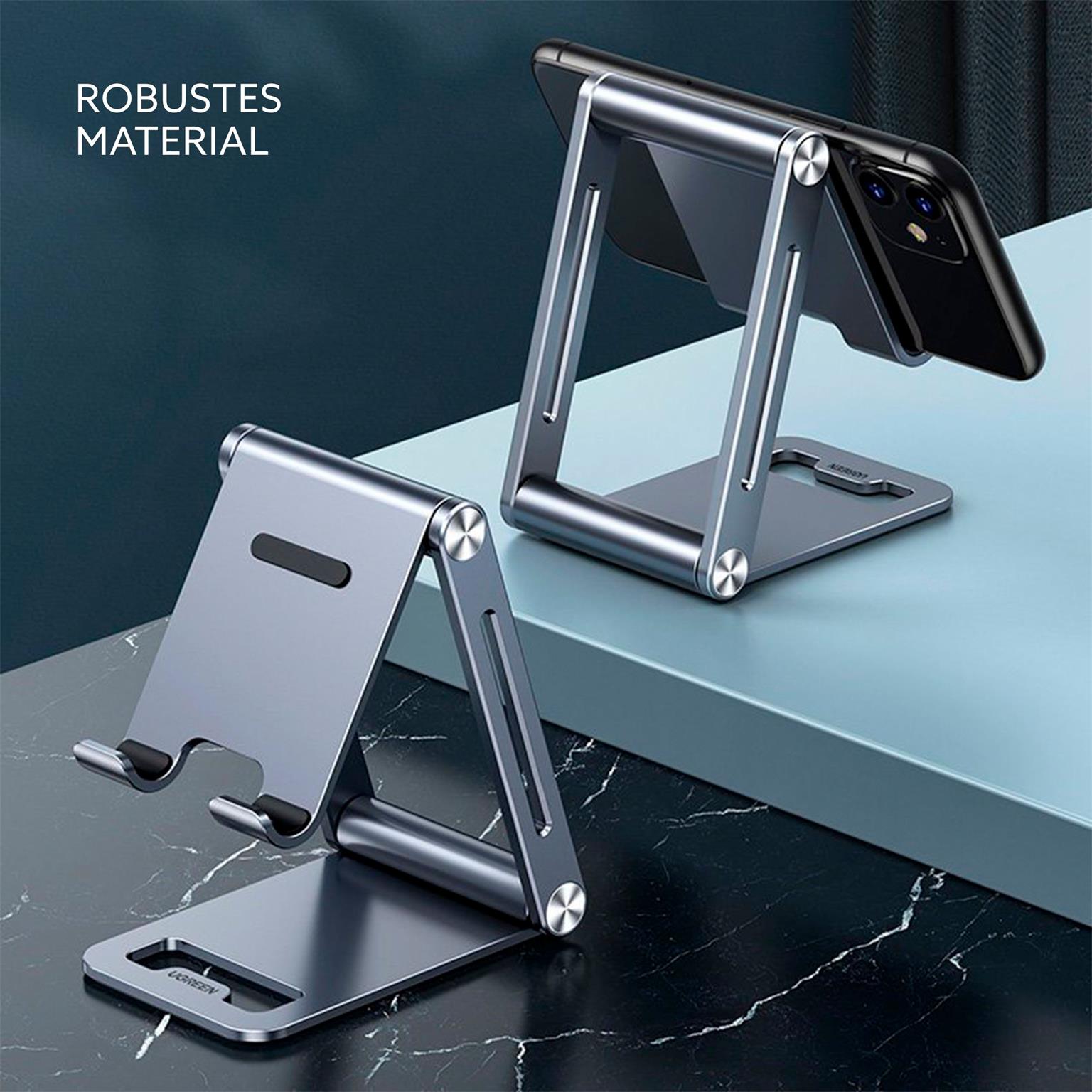 UGREEN Klappbare Smartphone Halterung Metall – Stabiler Telefonhalter, Vielseitige Anwendungsmöglichkeiten – Weiteres Produktbild 3