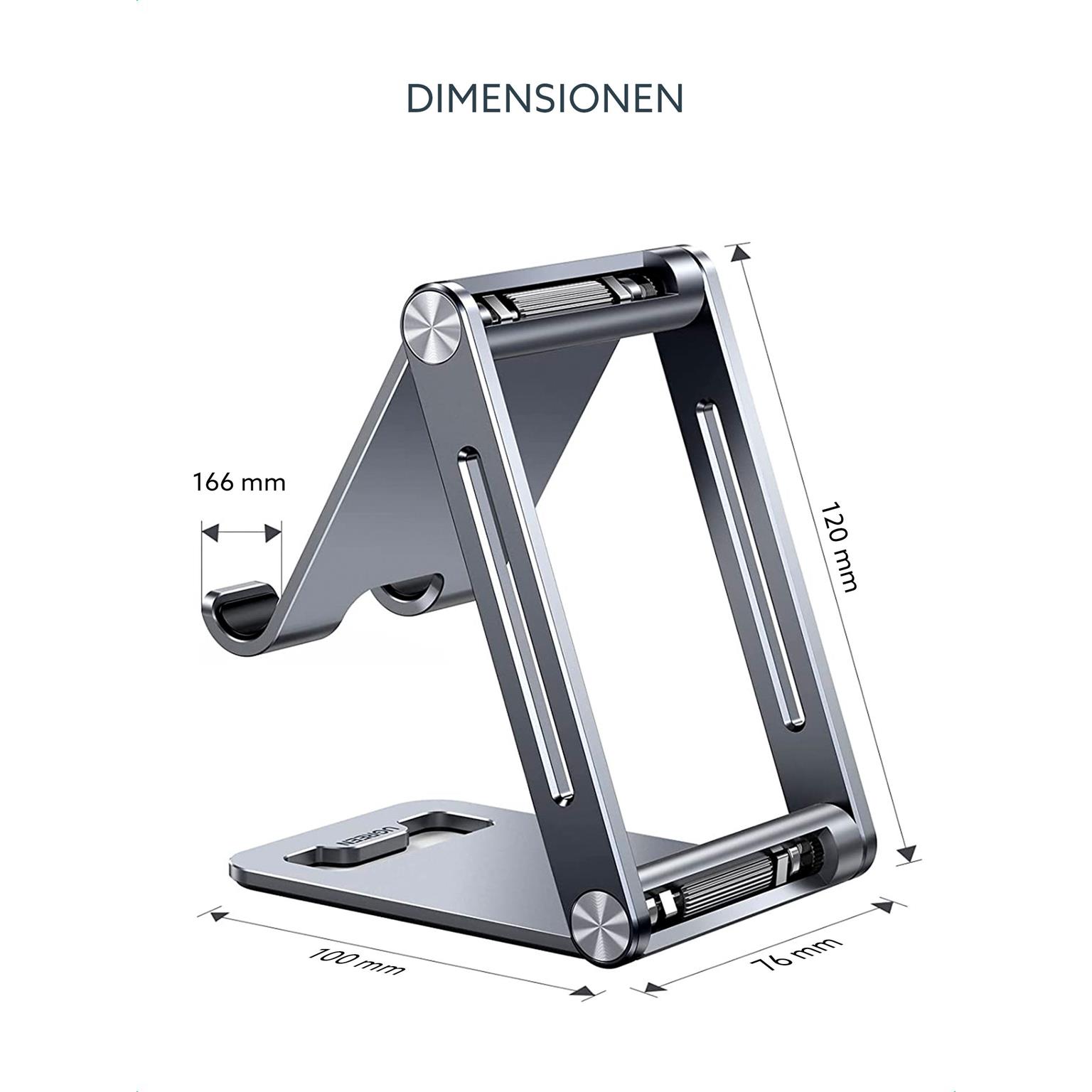 UGREEN Klappbare Smartphone Halterung Metall – Stabiler Telefonhalter, Vielseitige Anwendungsmöglichkeiten – Weiteres Produktbild 5