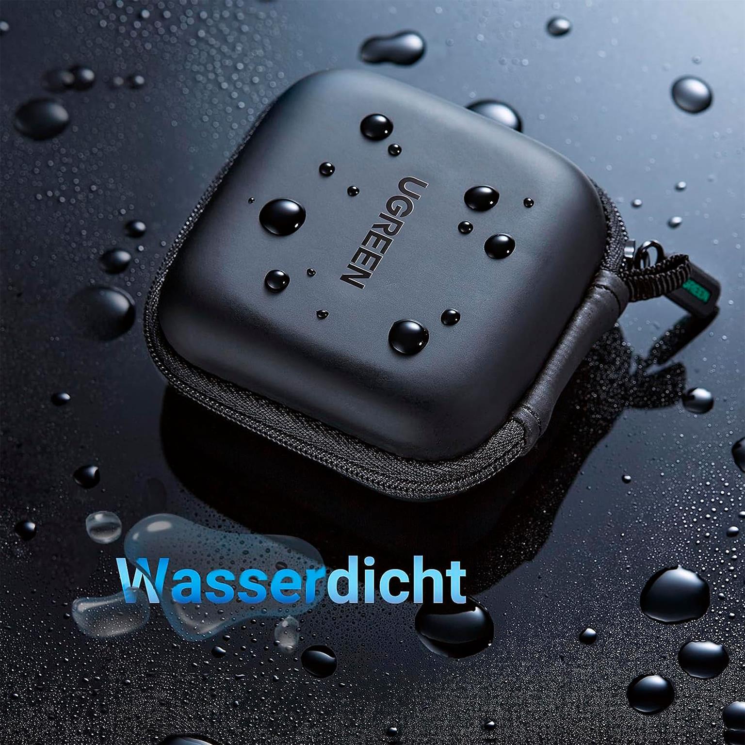 Ugreen Kopfhörer Tasche – 8x8 cm Etui, wasserdicht, Reißverschluss, praktische Aufbewahrung – Weiteres Produktbild 3
