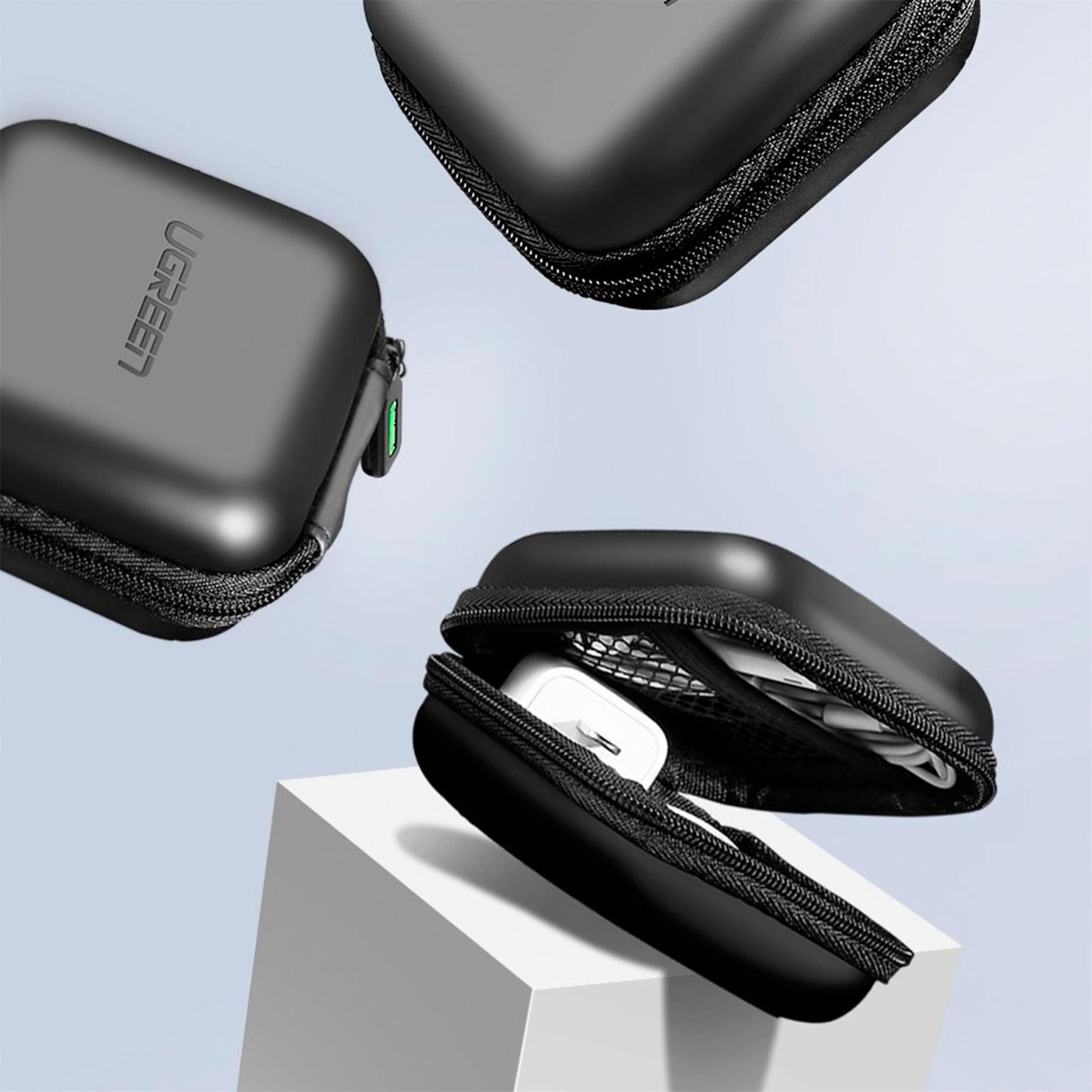 Ugreen Kopfhörer Tasche – 8x8 cm Etui, wasserdicht, Reißverschluss, praktische Aufbewahrung – Weiteres Produktbild 6