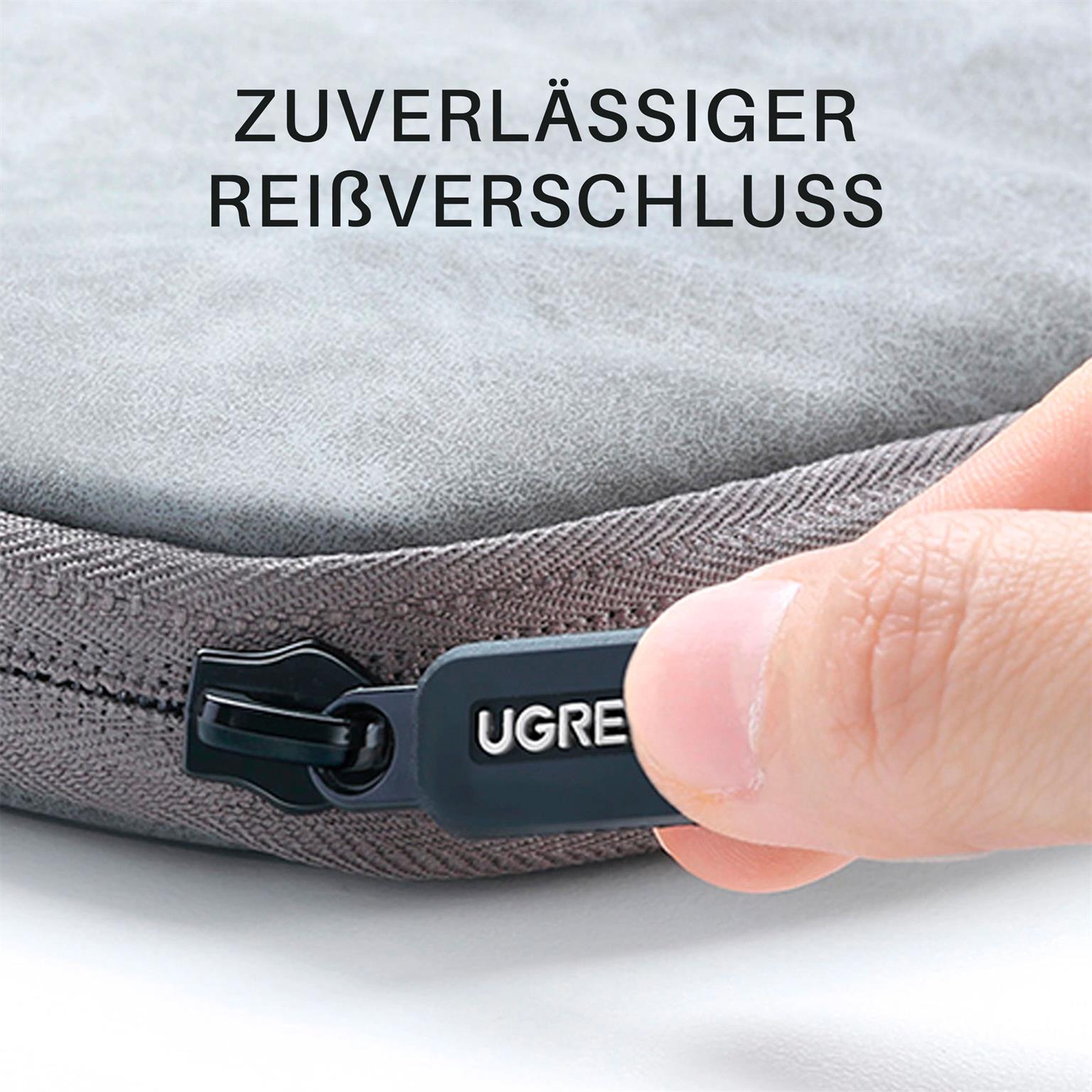 Ugreen Laptop-Tasche – spritzwassergeschützte Laptop-Schutzhülle, PU-Leder, LP187-Serie, 14 bis 14,9 Zoll – Weiteres Produktbild 7