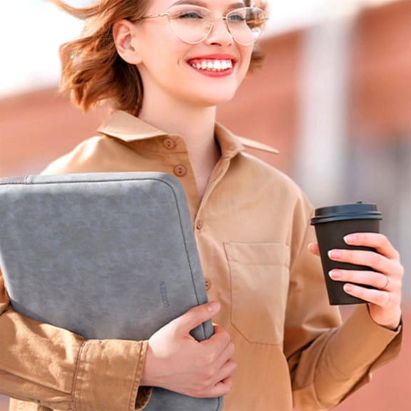 Ugreen Laptop-Tasche – spritzwassergeschützte Laptop-Schutzhülle, PU-Leder, LP187-Serie, 13 bis 13,9 Zoll – Weiteres Produktbild 4 Ugreen Laptop-Tasche – spritzwassergeschützte Laptop-Schutzhülle, PU-Leder, LP187-Serie, 13 bis 13,9 Zoll – Weiteres Produktbild 4