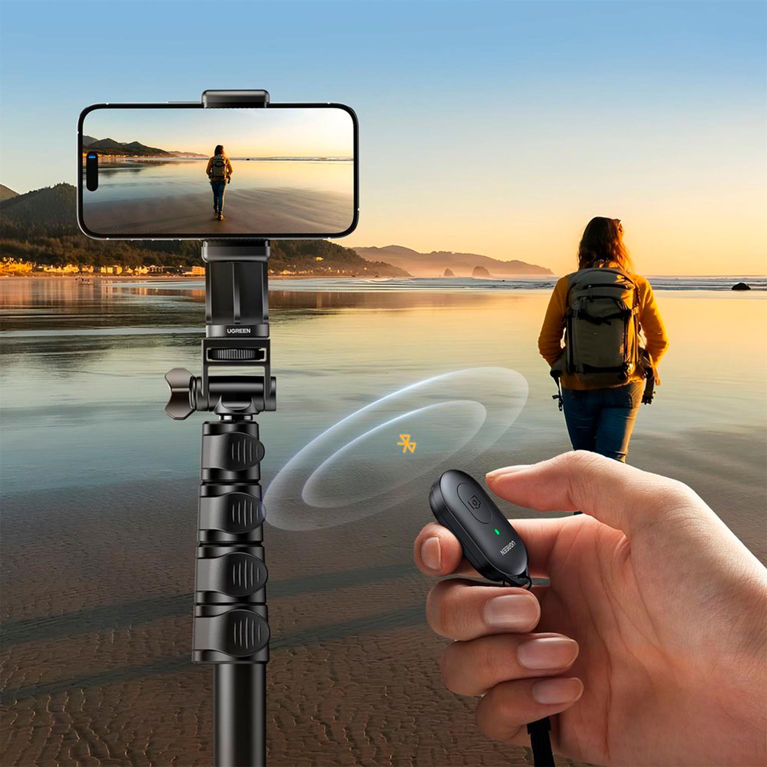 UGREEN LP680 – Vielseitiger Selfie-Stick mit Stativ, Bluetooth-Fernsteuerung – Weiteres Produktbild 4