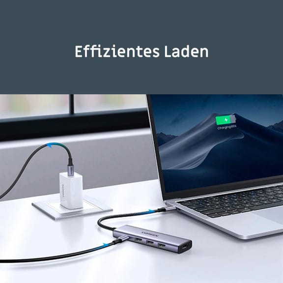 Ugreen Multifunktions-USB-Hub – USB-C für Smartphones und andere Geräte, HDMI, USB-C, USB-A – Weiteres Produktbild 4 Ugreen Multifunktions-USB-Hub – USB-C für Smartphones und andere Geräte, HDMI, USB-C, USB-A – Weiteres Produktbild 4