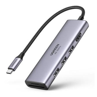 Ugreen Multifunktions-USB-Hub – USB-C für Smartphones und andere Geräte, HDMI, Kartenleser, USB-A – Grau Ugreen Multifunktions-USB-Hub – USB-C für Smartphones und andere Geräte, HDMI, Kartenleser, USB-A – Grau