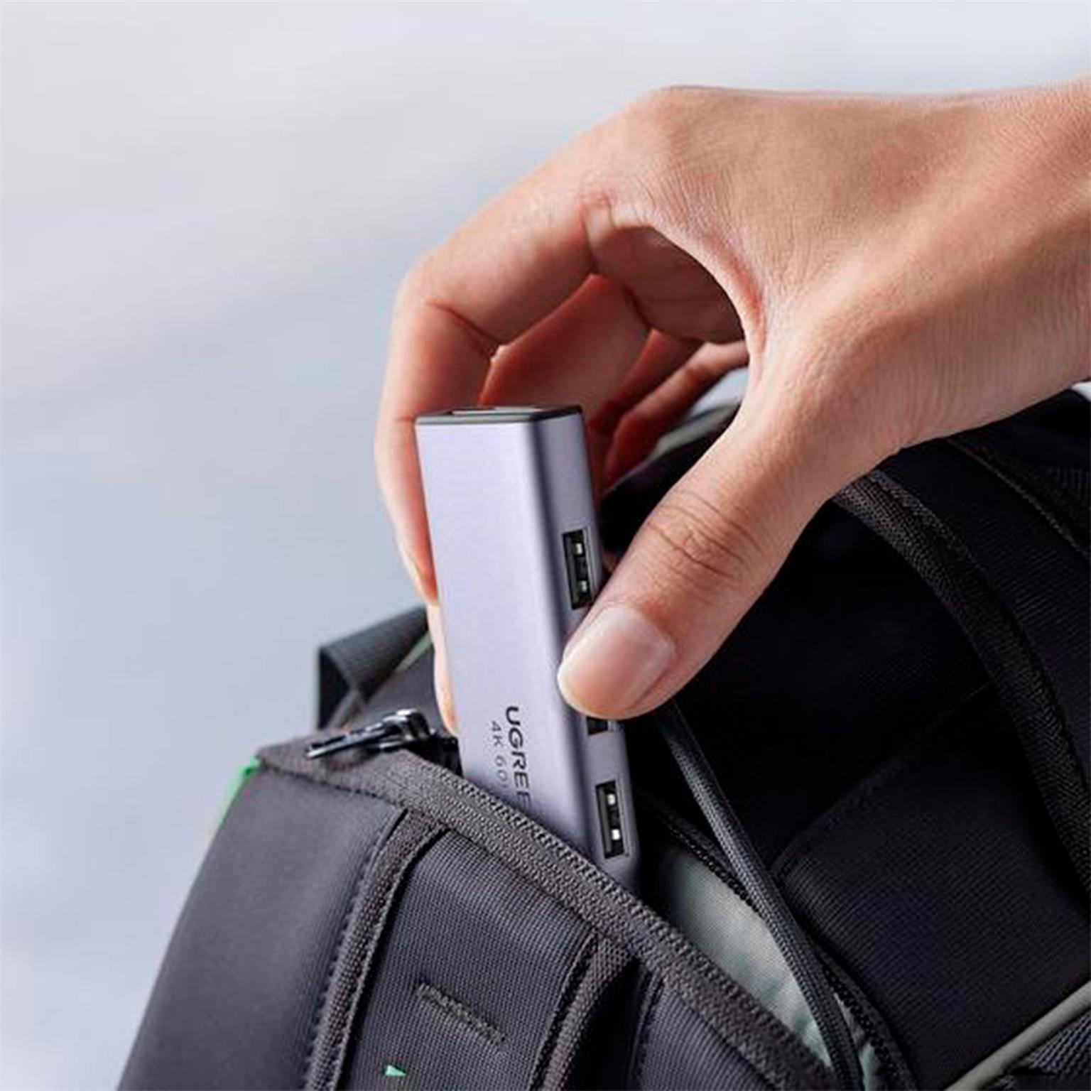 Ugreen Multifunktions-USB-Hub – USB-C für Smartphones und andere Geräte, HDMI, Kartenleser, USB-A – Weiteres Produktbild 3