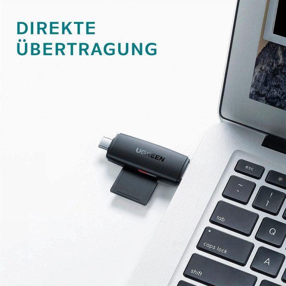Ugreen SD-/Micro-SD-Kartenleser-Adapter (USB-A / USB-C) – SD-Kartenleser mit USB-C und USB-A Anschluss, Micro-SD – Weiteres Produktbild 2