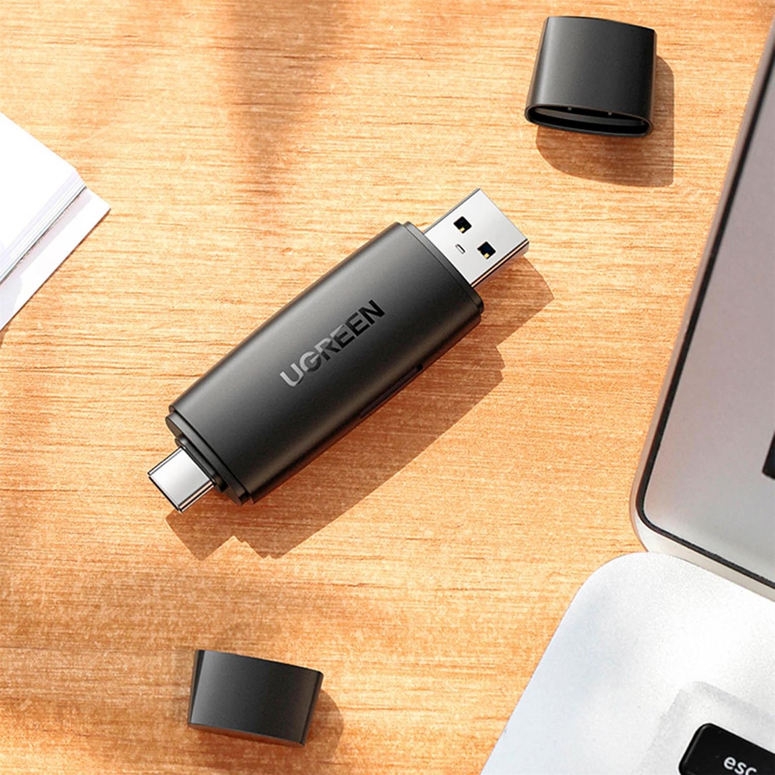 Ugreen SD-/Micro-SD-Kartenleser-Adapter (USB-A / USB-C) – SD-Kartenleser mit USB-C und USB-A Anschluss, Micro-SD – Weiteres Produktbild 7