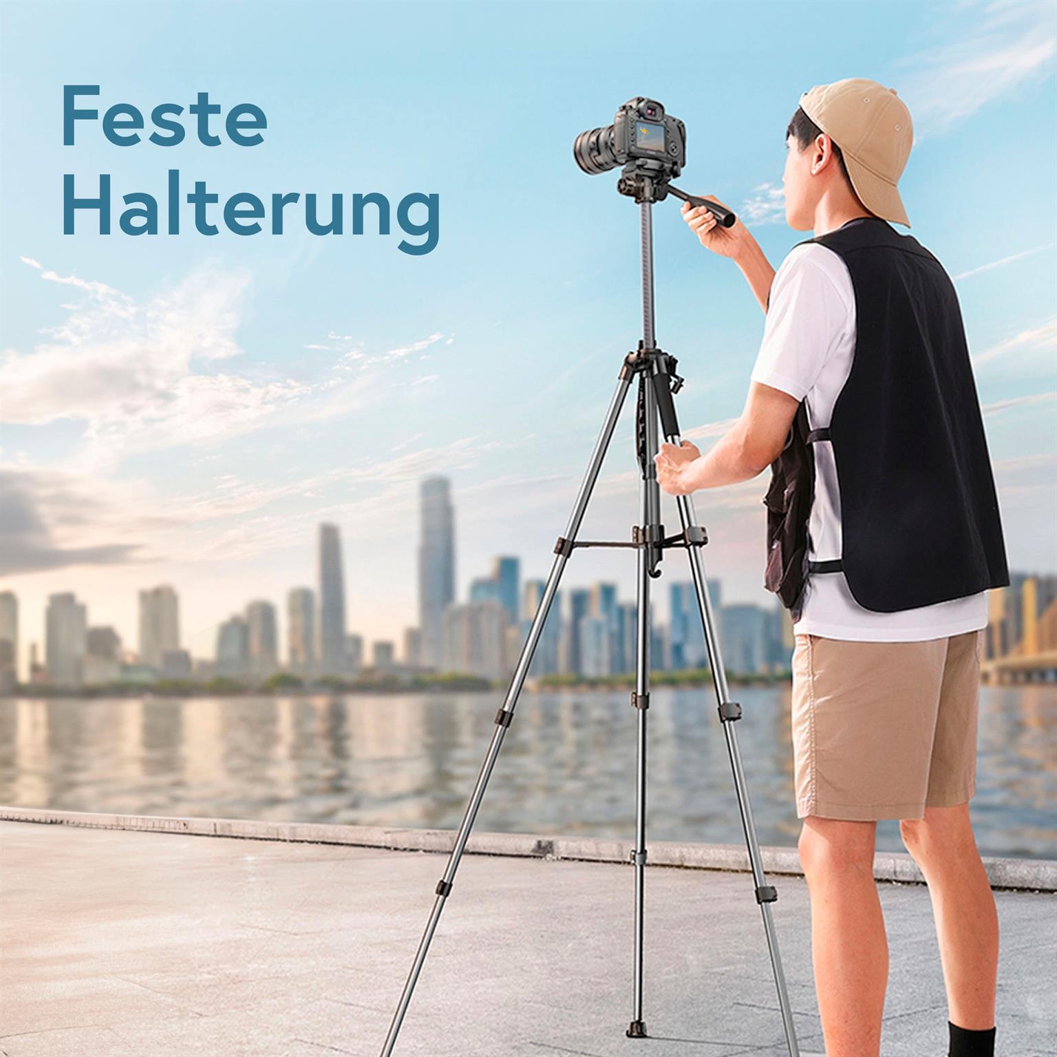 Ugreen Stativ für Smartphones und Kameras – Kamera-Stativ Aluminium, Stativ mit Smartphone-Adapter – Weiteres Produktbild 2