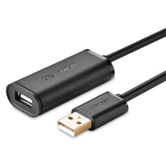 Ugreen US121 – USB 2.0 aktives Verlängerungskabel 10m, USB-A auf USB-A, 480 Mbps, Langlebiges Material – Schwarz Ugreen US121 – USB 2.0 aktives Verlängerungskabel 10m, USB-A auf USB-A, 480 Mbps, Langlebiges Material – Schwarz