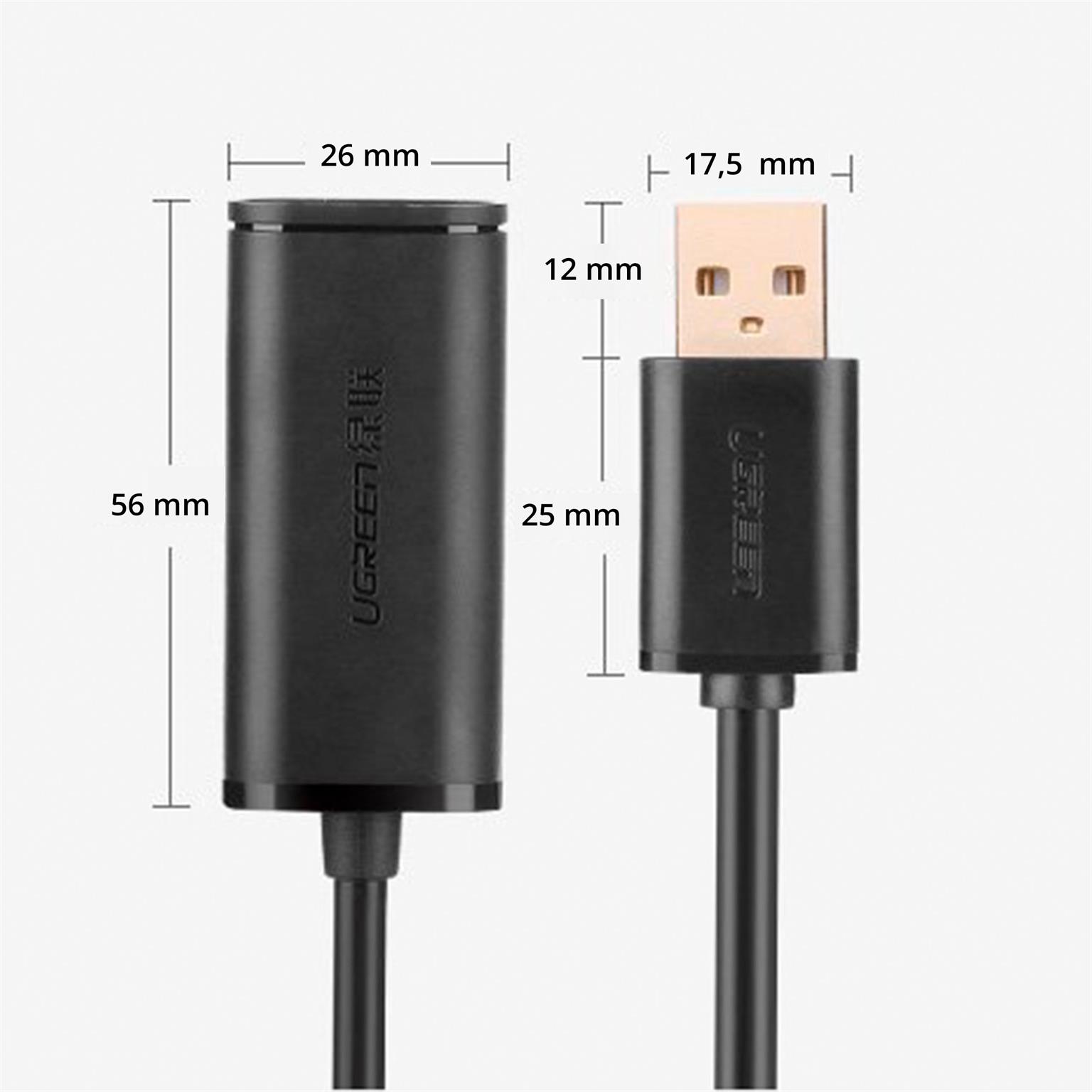 Ugreen US121 – USB 2.0 aktives Verlängerungskabel 10m, USB-A auf USB-A, 480 Mbps, Langlebiges Material – Weiteres Produktbild 7 Ugreen US121 – USB 2.0 aktives Verlängerungskabel 10m, USB-A auf USB-A, 480 Mbps, Langlebiges Material – Weiteres Produktbild 7