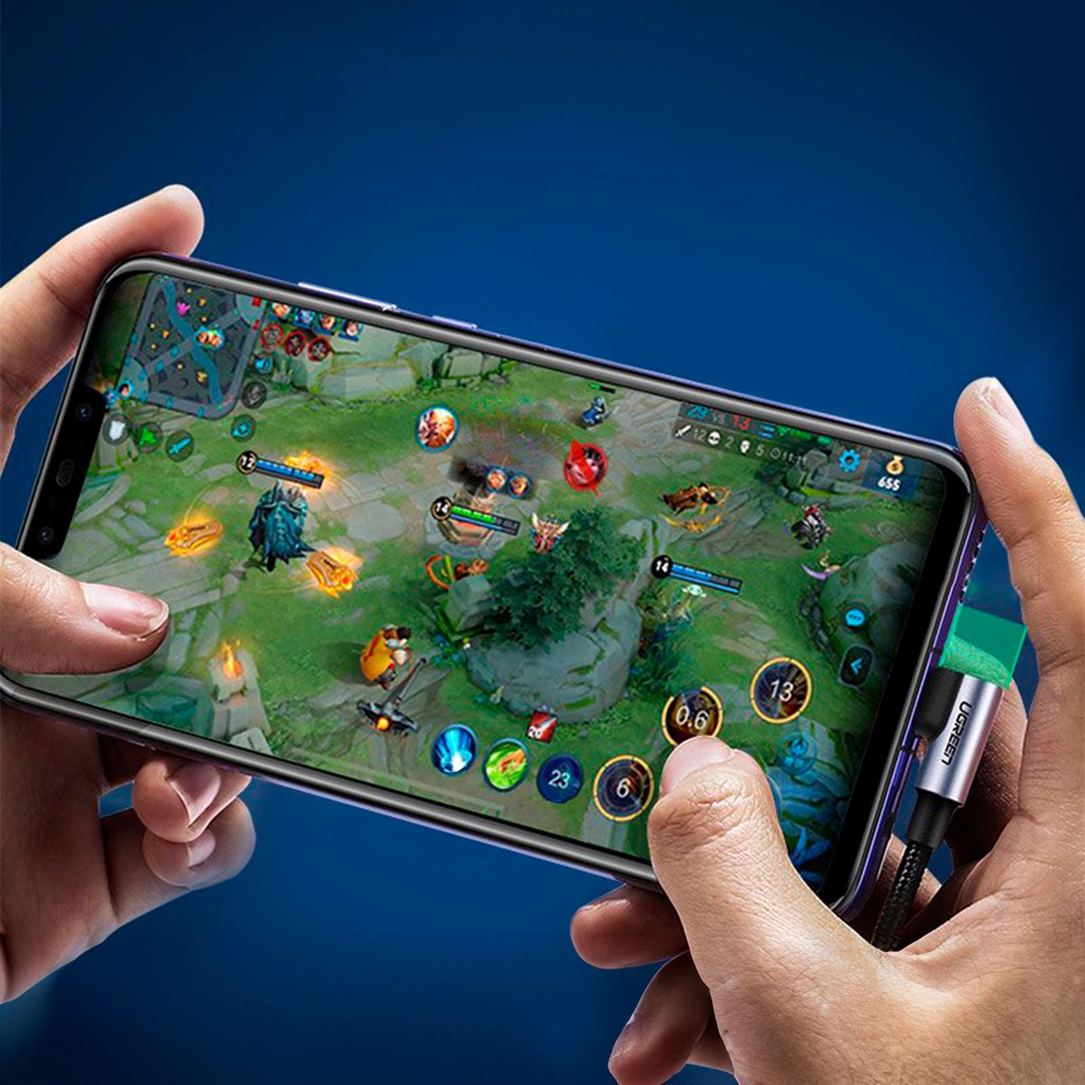 Ugreen Ladekabel – USB-A auf USB-C für Smartphones und anderes, 90 Grad Winkel beidseitig, 20W, 0,5 m – Weiteres Produktbild 4 Ugreen Ladekabel – USB-A auf USB-C für Smartphones und anderes, 90 Grad Winkel beidseitig, 20W, 0,5 m – Weiteres Produktbild 4