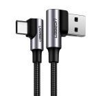 Ugreen Ladekabel – USB-A auf USB-C für Smartphones und anderes, 90 Grad Winkel beidseitig, 20W, 1,0 m – Weiteres Produktbild 1