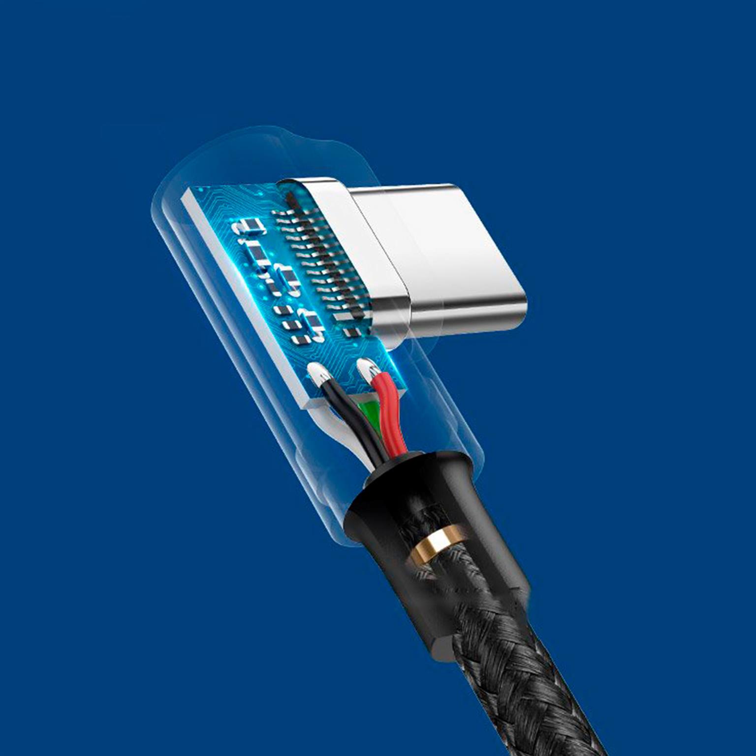 Ugreen Ladekabel – USB-A auf USB-C für Smartphones und anderes, 90 Grad Winkel beidseitig, 20W, 1,0 m – Weiteres Produktbild 4