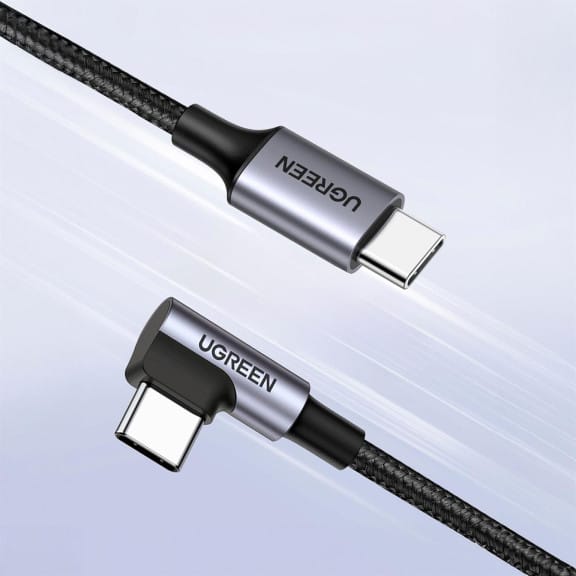 Ugreen Ladekabel – USB-C auf USB-C für Smartphones und anderes, 90 Grad Winkel einseitig, US255 Serie, 60W, 0,5 m – Weiteres Produktbild 2 Ugreen Ladekabel – USB-C auf USB-C für Smartphones und anderes, 90 Grad Winkel einseitig, US255 Serie, 60W, 0,5 m – Weiteres Produktbild 2