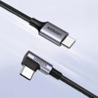 Ugreen Ladekabel – USB-C auf USB-C für Smartphones und anderes, 90 Grad Winkel einseitig, US255 Serie, 60W, 1 m – Weiteres Produktbild 2
