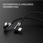 Ugreen Ladekabel – USB-C auf USB-C für Smartphones und anderes, 90 Grad Winkel beidseitig, 60W, 2 m – Weiteres Produktbild 3