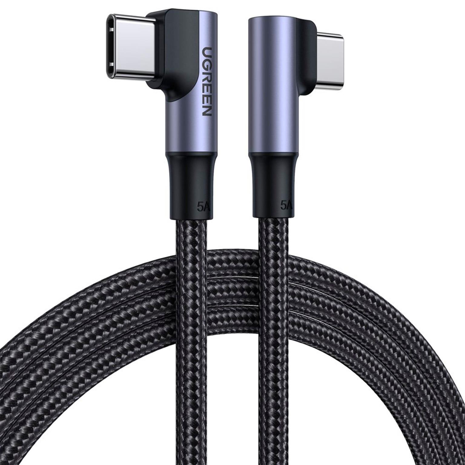 Ugreen Ladekabel – USB-C auf USB-C für Smartphones und anderes, 90 Grad Winkel beidseitig, 100W, 2 m – Weiteres Produktbild 1 Ugreen Ladekabel – USB-C auf USB-C für Smartphones und anderes, 90 Grad Winkel beidseitig, 100W, 2 m – Weiteres Produktbild 1