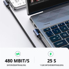 Ugreen Ladekabel – USB-C auf USB-C für Smartphones und anderes, 90 Grad Winkel beidseitig, 100W, 2 m – Weiteres Produktbild 4