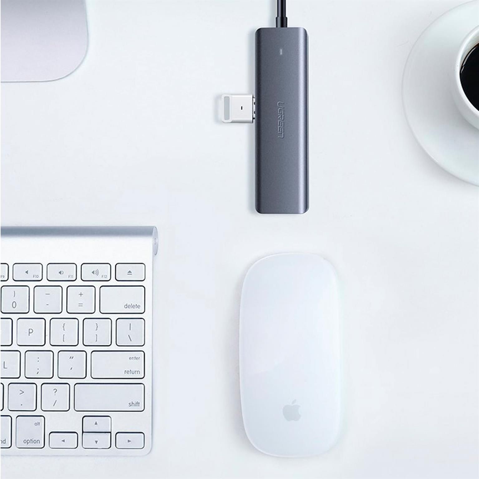 Ugreen USB-Hub – 4x USB-A 3.2 Ports, für Tablets und andere Geräte, Micro-USB Stromanschluss, USB-C Stecker – Weiteres Produktbild 5 Ugreen USB-Hub – 4x USB-A 3.2 Ports, für Tablets und andere Geräte, Micro-USB Stromanschluss, USB-C Stecker – Weiteres Produktbild 5