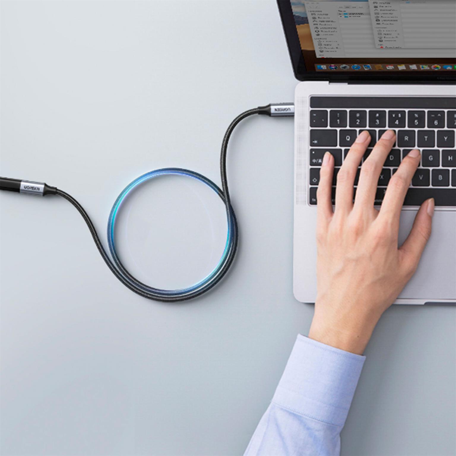 Ugreen US372 USB-C Verlängerungskabel – USB 3.1 Typ-C, 10 Gb/s, 1m Schnelllade- und Datenkabel – Weiteres Produktbild 1