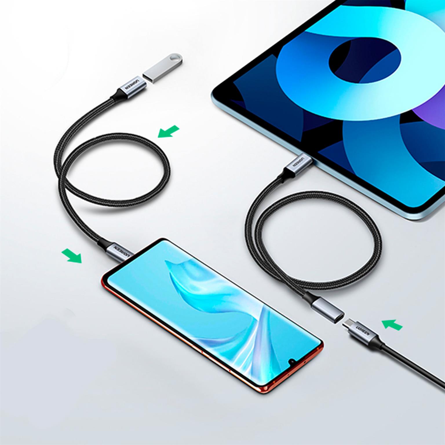 Ugreen US372 USB-C Verlängerungskabel – USB 3.1 Typ-C, 10 Gb/s, 1m Schnelllade- und Datenkabel – Weiteres Produktbild 3 Ugreen US372 USB-C Verlängerungskabel – USB 3.1 Typ-C, 10 Gb/s, 1m Schnelllade- und Datenkabel – Weiteres Produktbild 3