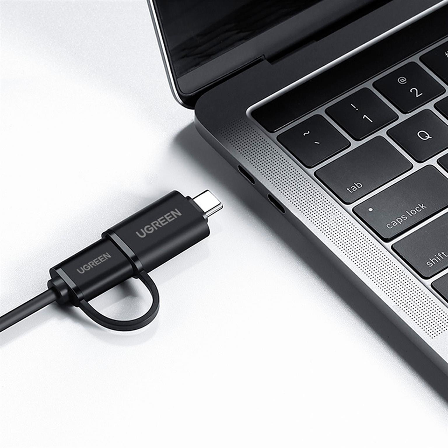 Ugreen USB-Hub CR113 – USB-C und USB-A auf 4x USB-A 3.0, 1 Meter Kabel, Hochgeschwindigkeits-Verbindung – Weiteres Produktbild 4 Ugreen USB-Hub CR113 – USB-C und USB-A auf 4x USB-A 3.0, 1 Meter Kabel, Hochgeschwindigkeits-Verbindung – Weiteres Produktbild 4