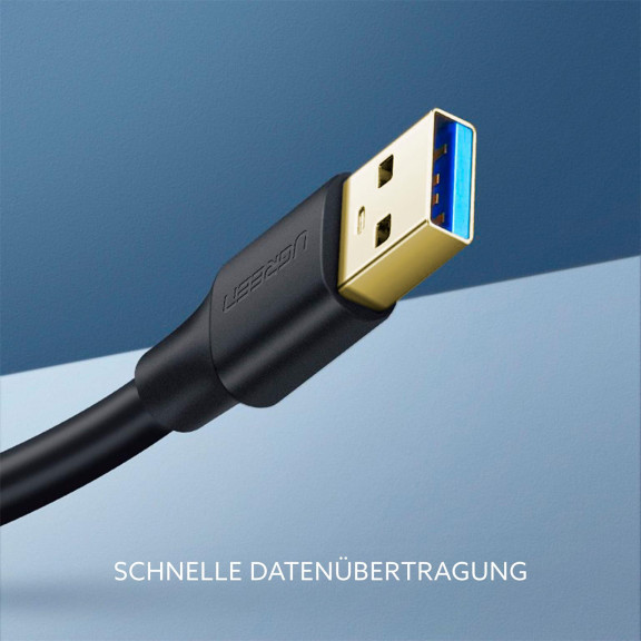 Ugreen Verlängerungskabel – USB-A (w.) auf USB-A (m.) für Smartphones und andere Geräte, 5Gb/s, Länge 1,5 m – Weiteres Produktbild 2