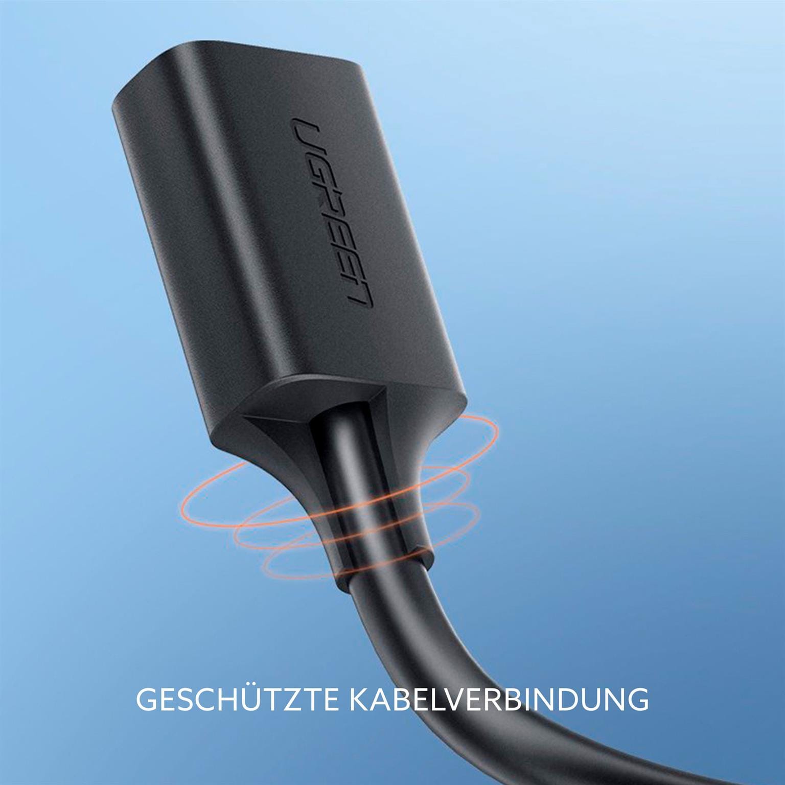 Ugreen Verlängerungskabel – USB-A (w.) auf USB-A (m.) für Smartphones und andere Geräte, 5Gb/s, Länge 1,5 m – Weiteres Produktbild 6 Ugreen Verlängerungskabel – USB-A (w.) auf USB-A (m.) für Smartphones und andere Geräte, 5Gb/s, Länge 1,5 m – Weiteres Produktbild 6