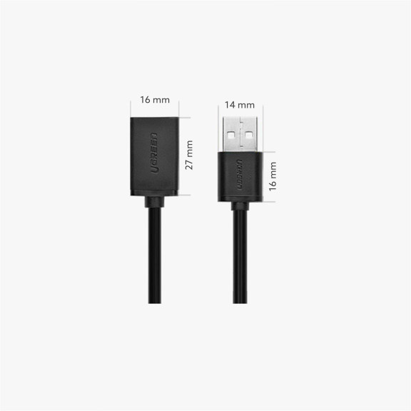Ugreen Verlängerungskabel – USB-A (w.) auf USB-A (m.) für Smartphones und andere Geräte, 480 Mb/s, Länge 1 m – Weiteres Produktbild 6 Ugreen Verlängerungskabel – USB-A (w.) auf USB-A (m.) für Smartphones und andere Geräte, 480 Mb/s, Länge 1 m – Weiteres Produktbild 6