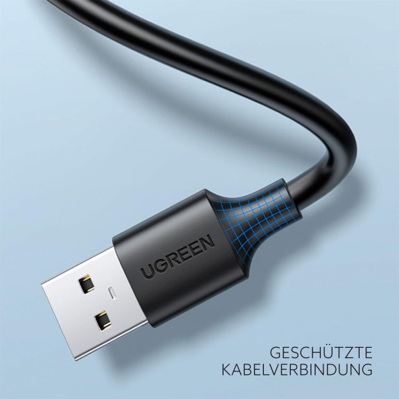 Ugreen Verlängerungskabel – USB-A (w.) auf USB-A (m.) für Smartphones und andere Geräte, 480 Mb/s, Länge 5 m – Weiteres Produktbild 2