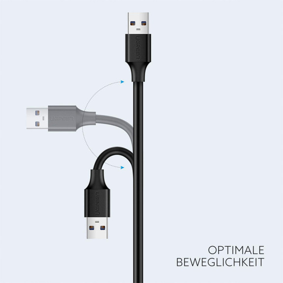 Ugreen Verlängerungskabel – USB-A (w.) auf USB-A (m.) für Smartphones und andere Geräte, 480 Mb/s, Länge 5 m – Weiteres Produktbild 5
