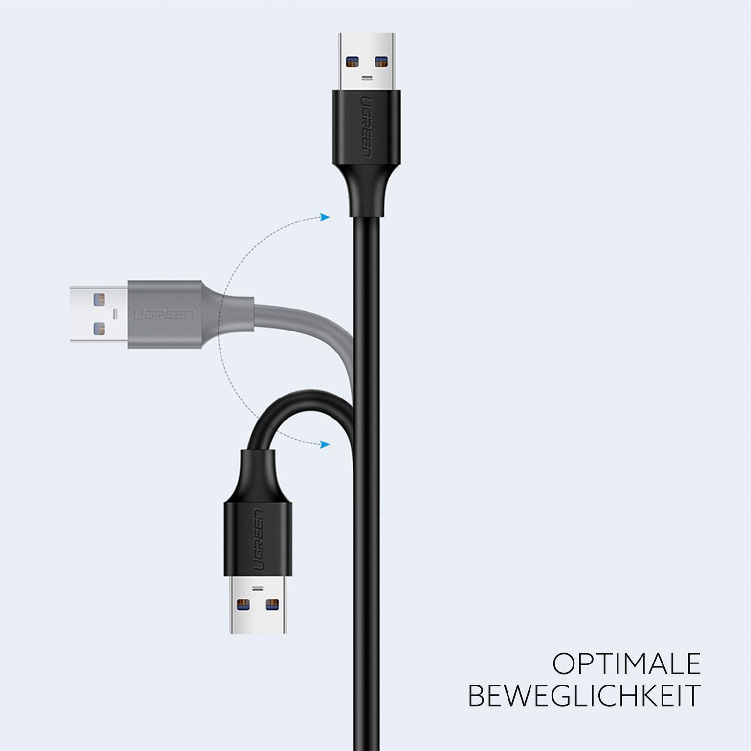 Ugreen Verlängerungskabel – USB-A (w.) auf USB-A (m.) für Smartphones und andere Geräte, 480 Mb/s, Länge 5 m – Weiteres Produktbild 5 Ugreen Verlängerungskabel – USB-A (w.) auf USB-A (m.) für Smartphones und andere Geräte, 480 Mb/s, Länge 5 m – Weiteres Produktbild 5