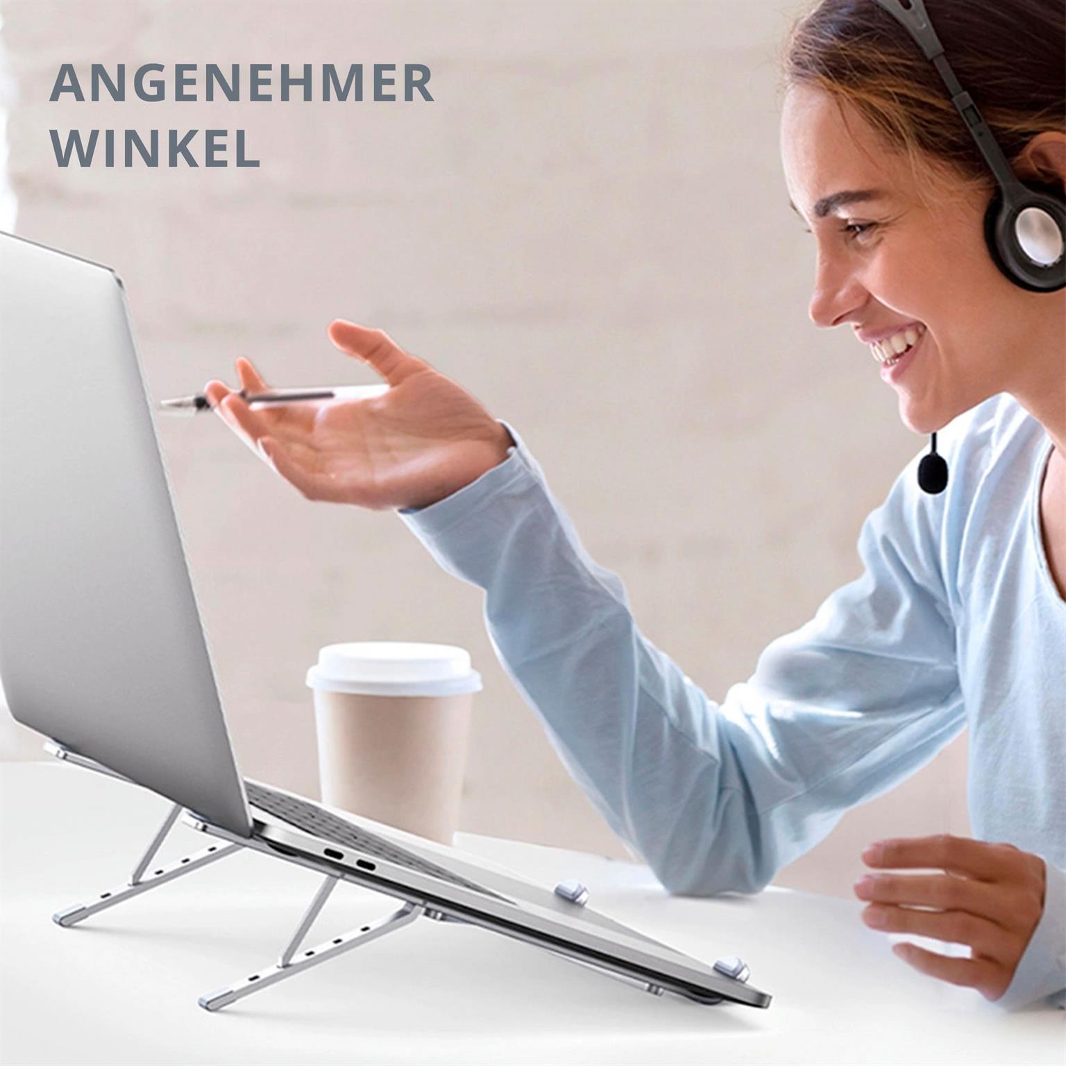 Ugreen Verstellbarer Laptop-Ständer – Faltbarer Aluminiumständer, höhenverstellbarer Laptopständer für unterwegs – Weiteres Produktbild 1
