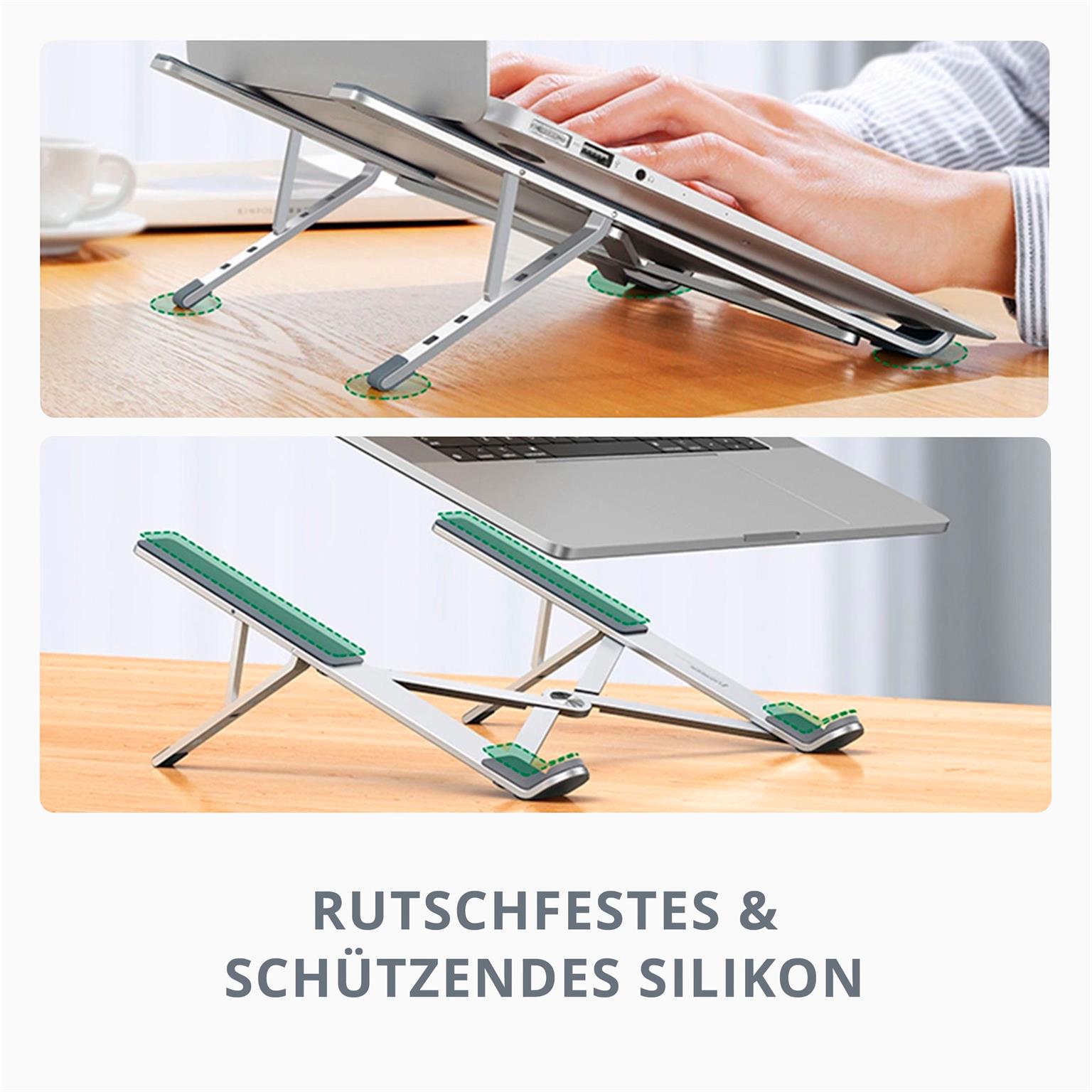 Ugreen Verstellbarer Laptop-Ständer – Faltbarer Aluminiumständer, höhenverstellbarer Laptopständer für unterwegs – Weiteres Produktbild 7