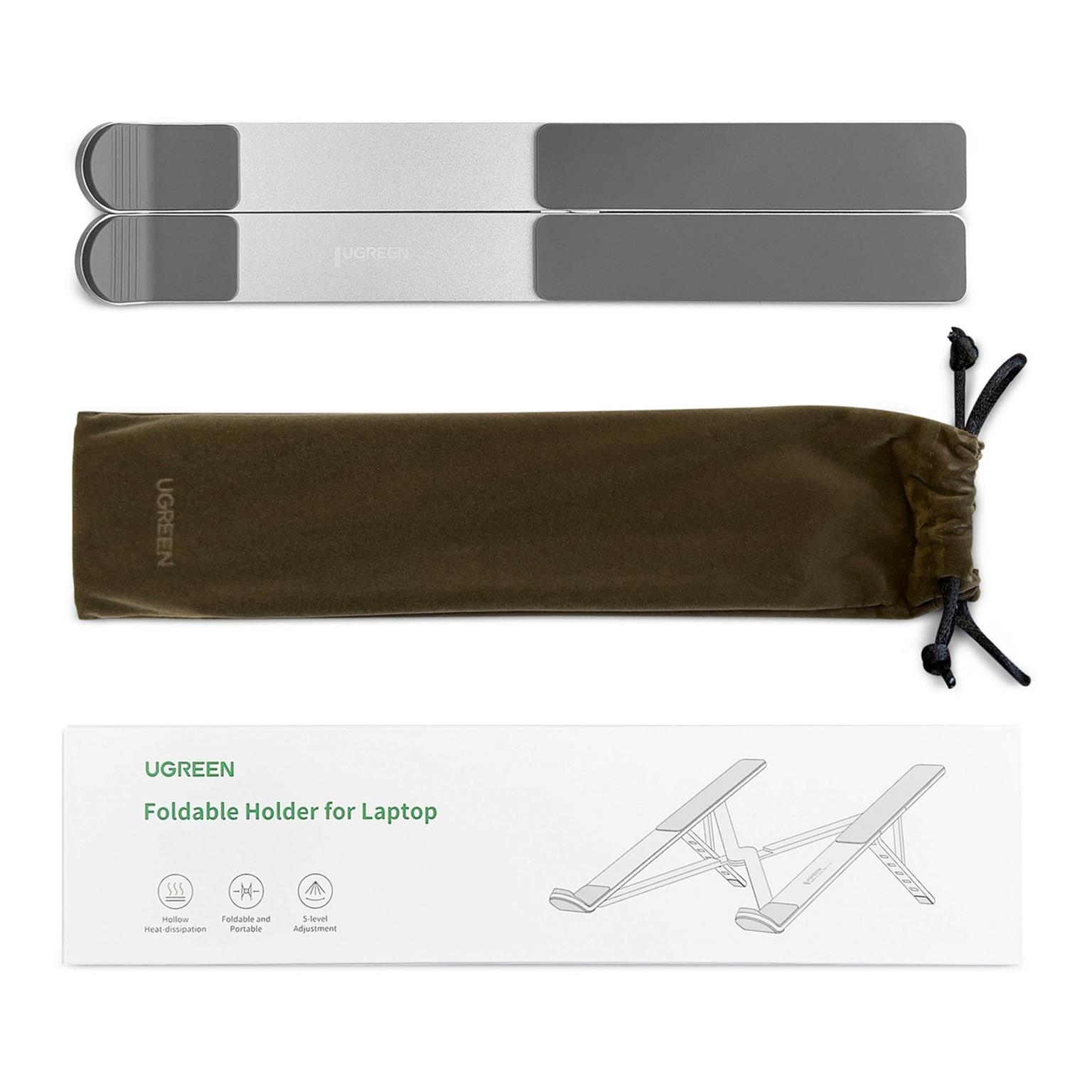 Ugreen Verstellbarer Laptop-Ständer – Faltbarer Aluminiumständer, höhenverstellbarer Laptopständer für unterwegs – Weiteres Produktbild 8