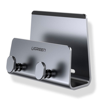 Ugreen Wandhalterung – Wandhalterung mit Doppelhaken, Metall Wandhalterung für Tablets und Smartphones – Schwarz