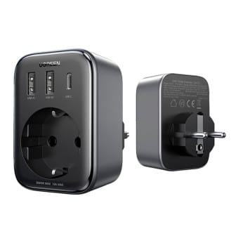 Ugreen Wandladegerät 2x USB / USB-C 30W EU-EU 13A CD314 – USB C Netzteil mit 2xUSB, Steckdosenadapter USB – Schwarz Ugreen Wandladegerät 2x USB / USB-C 30W EU-EU 13A CD314 – USB C Netzteil mit 2xUSB, Steckdosenadapter USB – Schwarz
