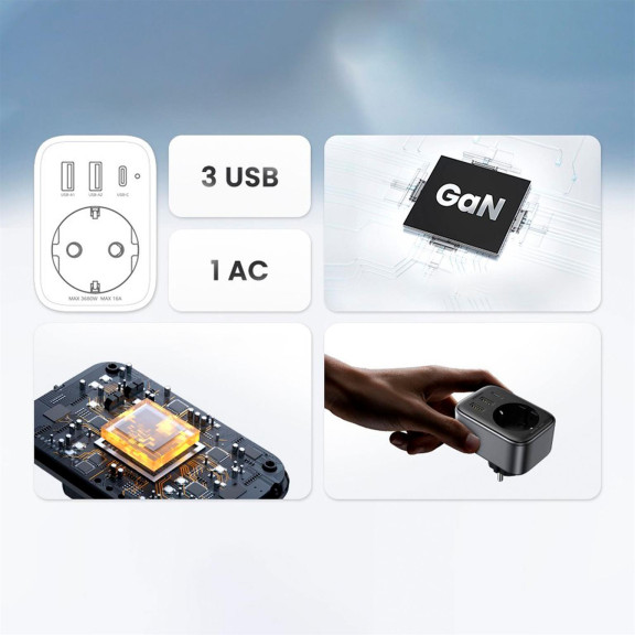 Ugreen Wandladegerät 2x USB / USB-C 30W EU-EU 13A CD314 – USB C Netzteil mit 2xUSB, Steckdosenadapter USB – Weiteres Produktbild 4