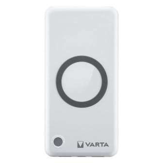 VARTA Powerbank – 2x USB-A + 1x USB-C bidirektional für Smartphones und andere Geräte, mit Qi-Charging, 10000 mAh – Weiß VARTA Powerbank – 2x USB-A + 1x USB-C bidirektional für Smartphones und andere Geräte, mit Qi-Charging, 10000 mAh – Weiß