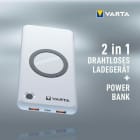 VARTA Powerbank – 2x USB-A + 1x USB-C bidirektional für Smartphones und andere Geräte, mit Qi-Charging, 10000 mAh – Weiteres Produktbild 3