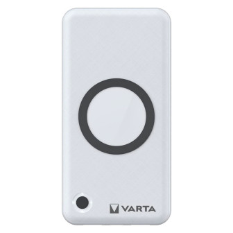 VARTA Powerbank – 2x USB-A + 1x USB-C bidirektional für Smartphones und andere Geräte, mit Qi-Charging, 15000 mAh – Weiß
