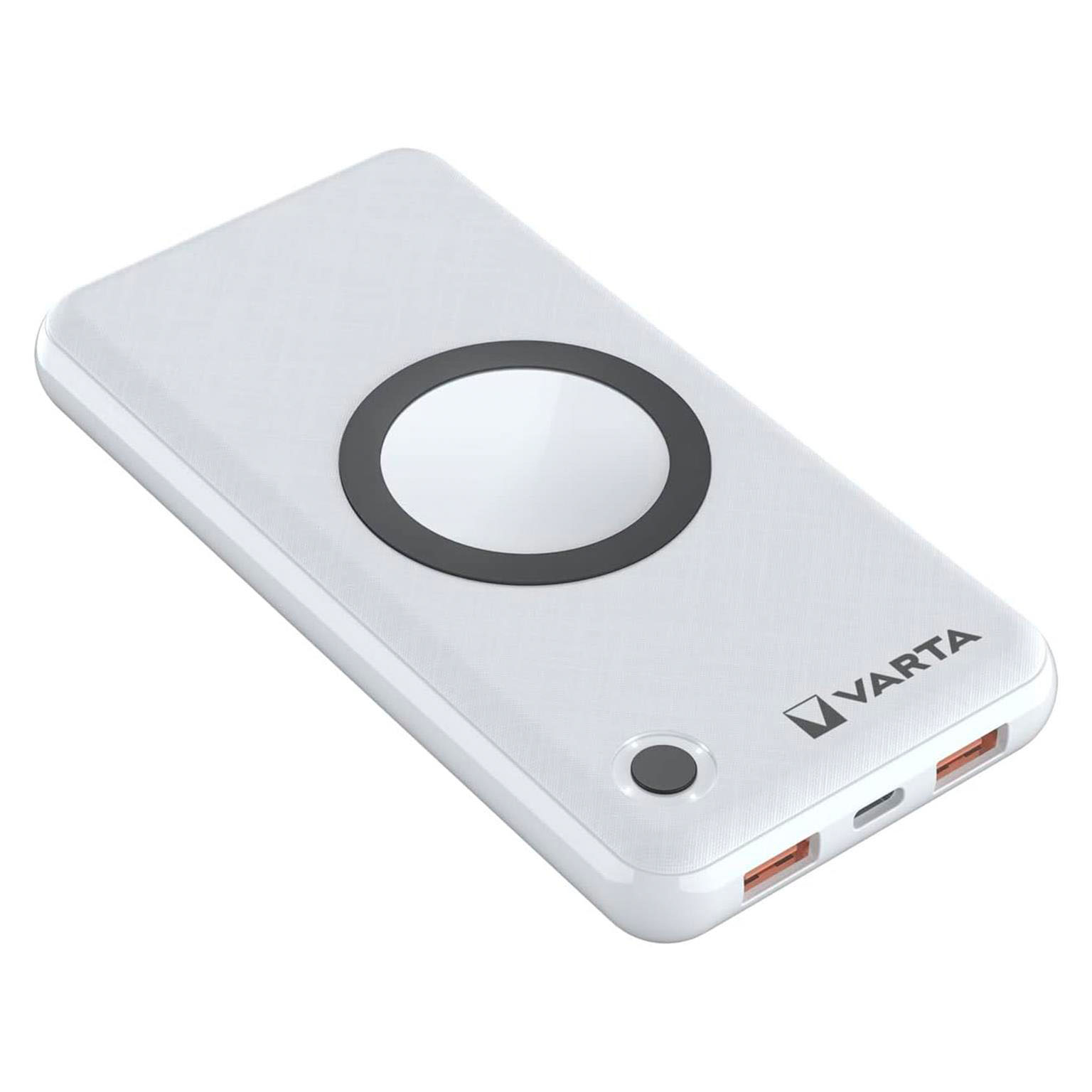 VARTA Powerbank – 2x USB-A + 1x USB-C bidirektional für Smartphones und andere Geräte, mit Qi-Charging, 15000 mAh – Weiteres Produktbild 1