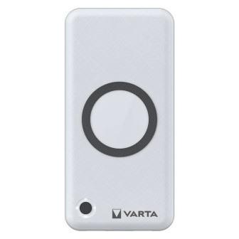 VARTA Powerbank – 2x USB-A + 1x USB-C bidirektional für Smartphones und andere Geräte, mit Qi-Charging, 20000 mAh – Weiß