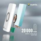 VARTA Powerbank – 2x USB-A + 1x USB-C bidirektional für Smartphones und andere Geräte, mit Qi-Charging, 20000 mAh – Weiteres Produktbild 4